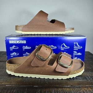 NEW Birkenstock Arizona Big Buckle Womens Size 8 EU 39 Narrow Sandal Shoes Brown